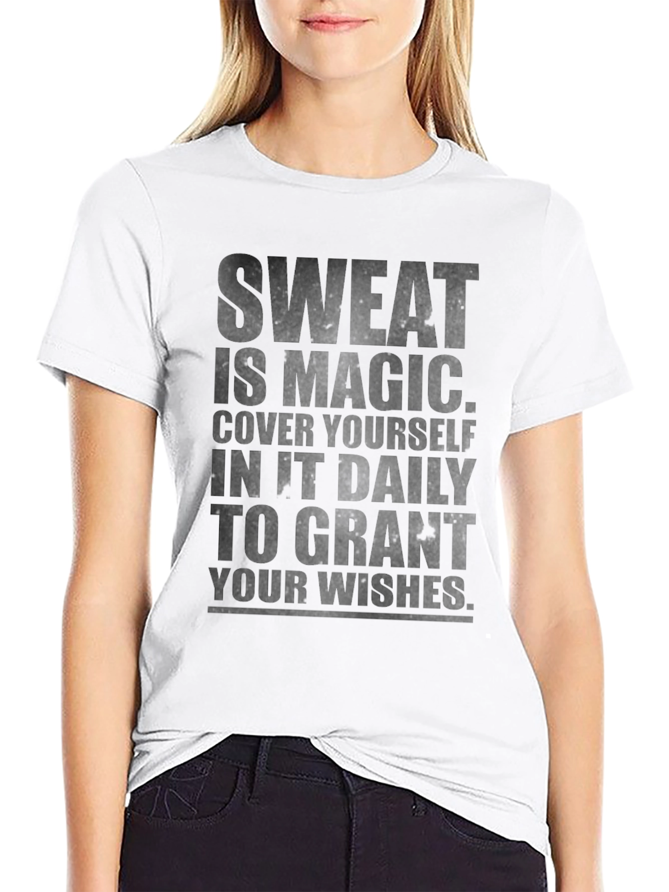 Sweat is Magic Graphic T-Shirt - Black
