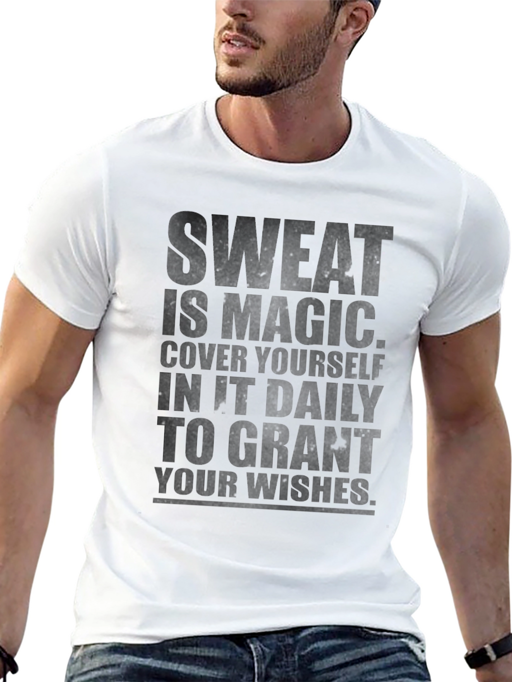 Sweat is Magic Graphic T-Shirt - Black
