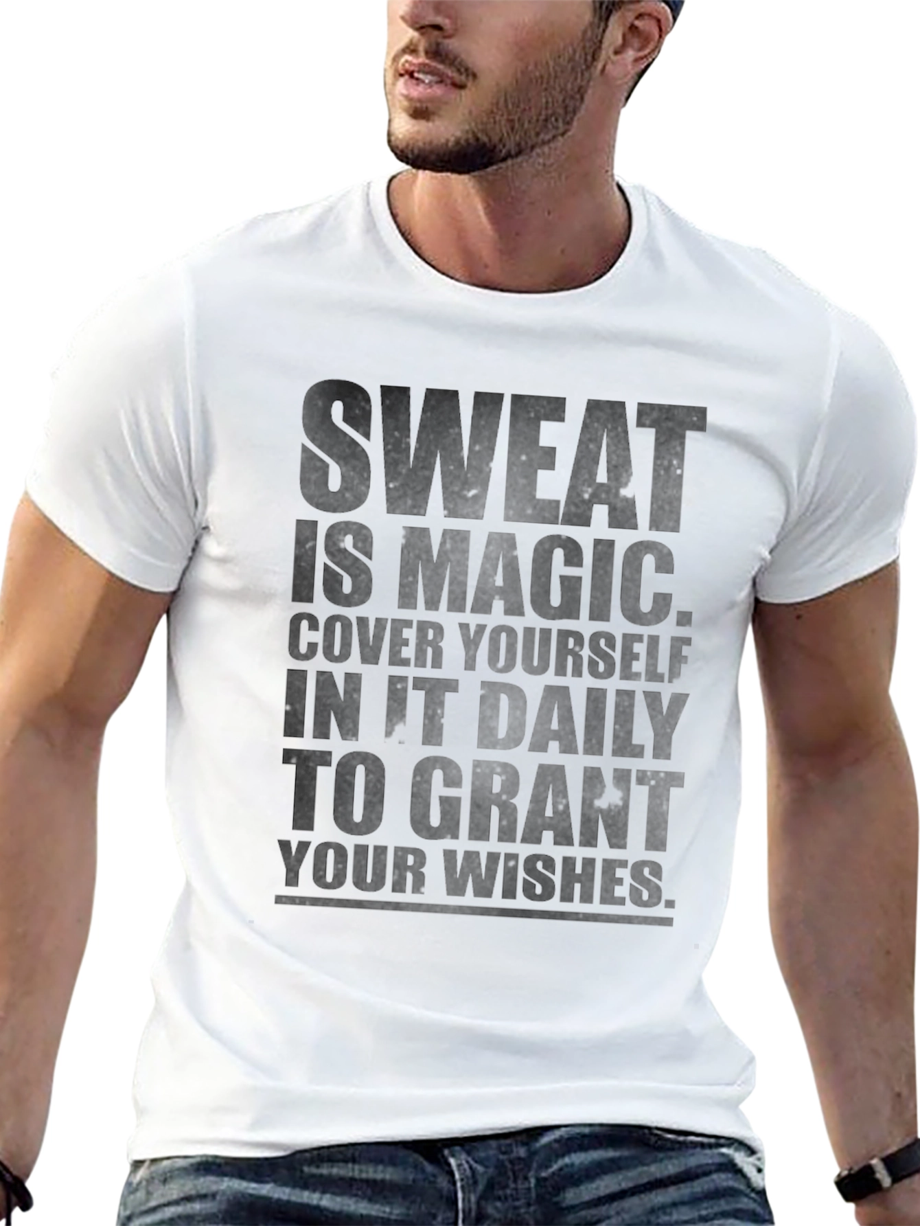 Sweat is Magic Graphic T-Shirt - Black