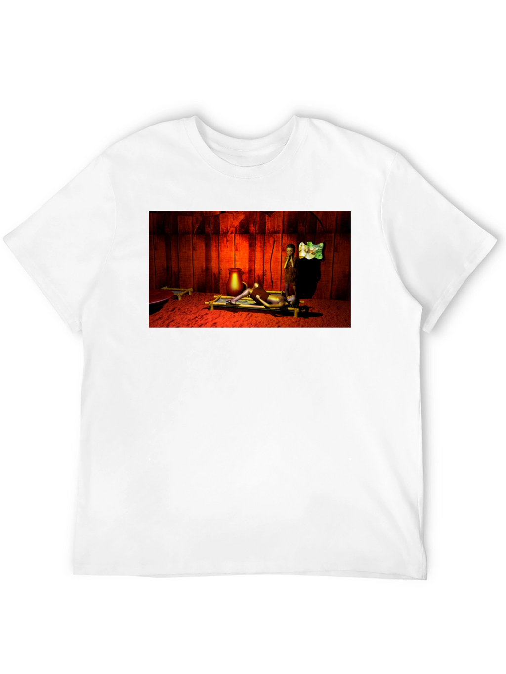 Unique Graphic Tee - Ancient Scene Design