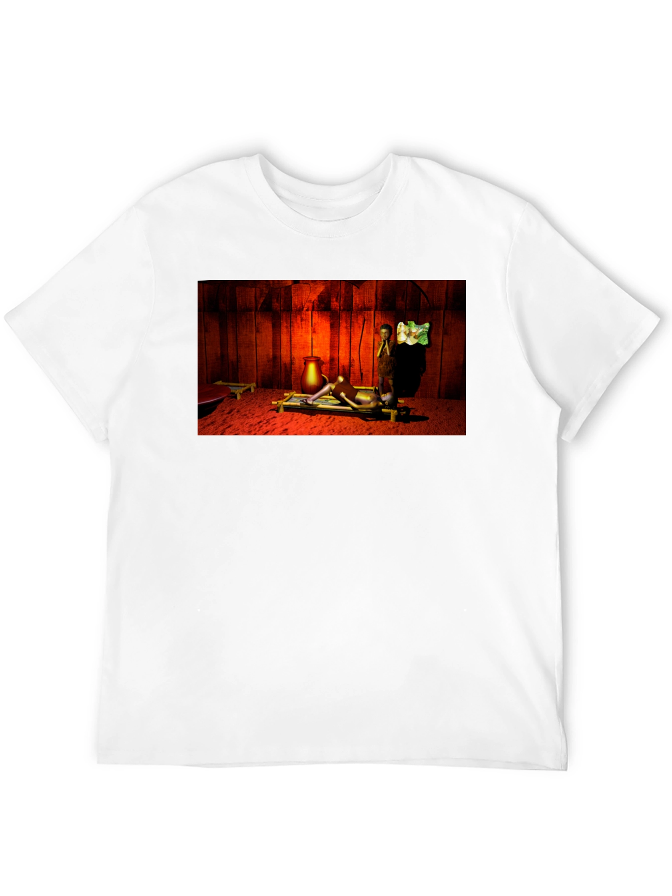 Unique Graphic Tee - Ancient Scene Design