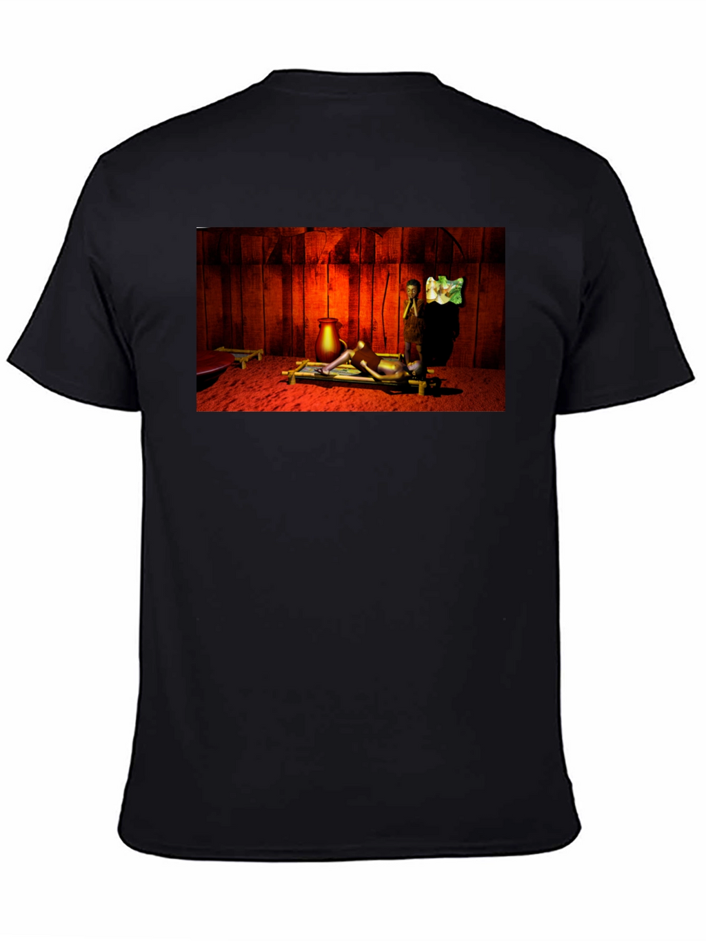 Unique Graphic Tee - Ancient Scene Design