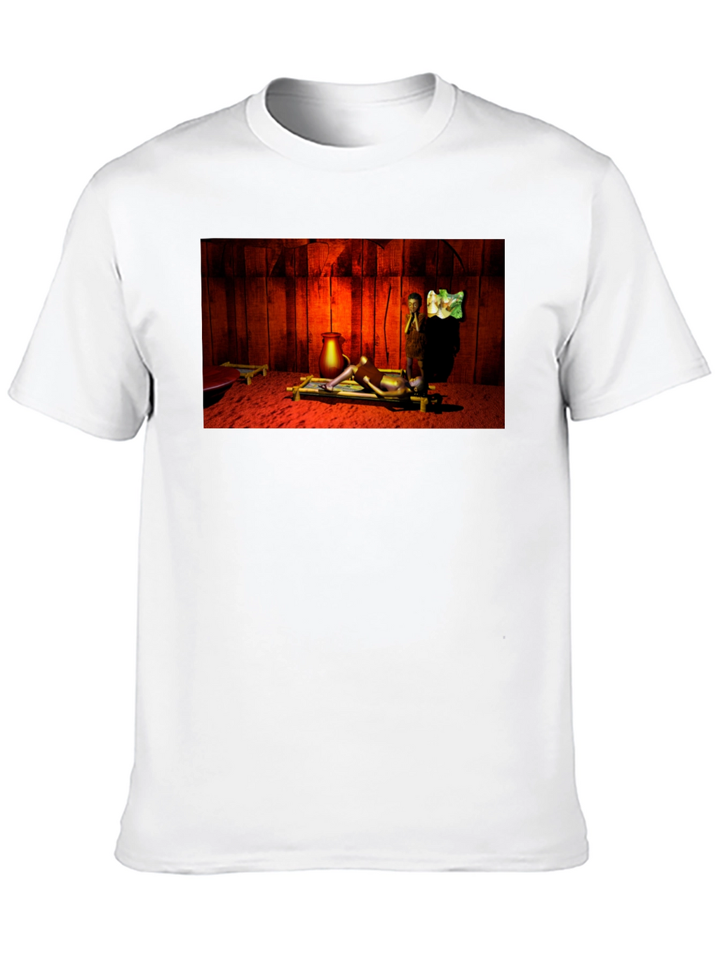 Unique Graphic Tee - Ancient Scene Design