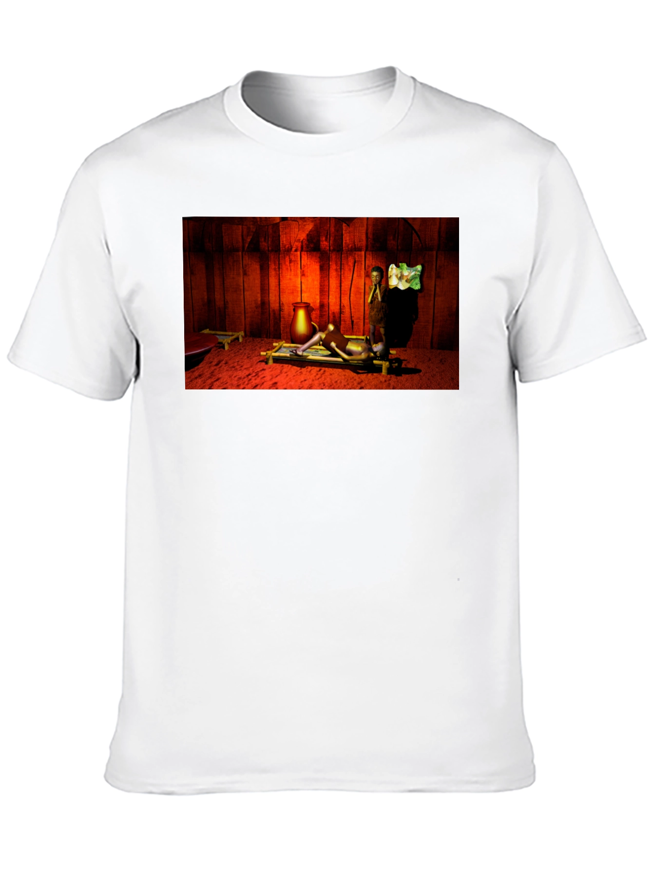 Unique Graphic Tee - Ancient Scene Design