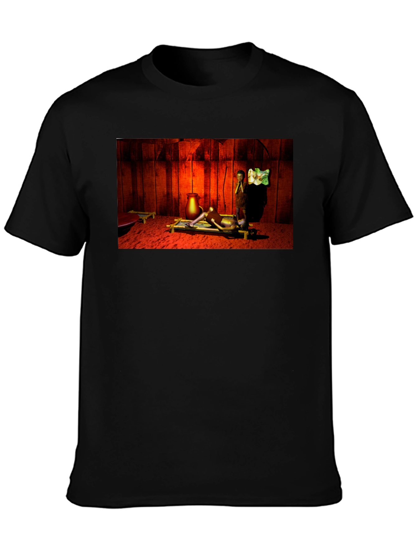 Unique Graphic Tee - Ancient Scene Design