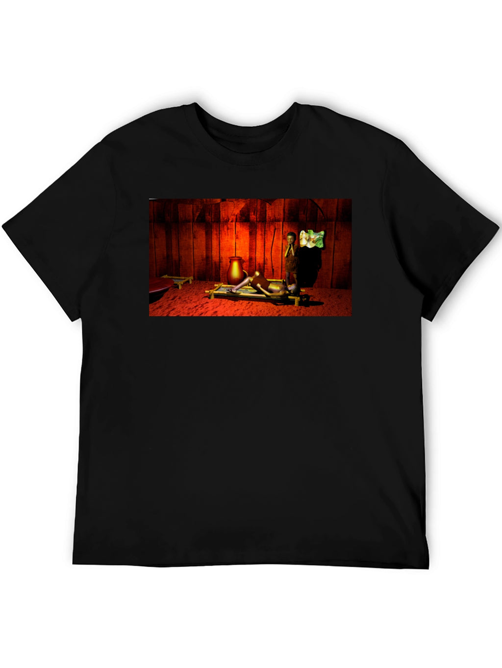 Unique Graphic Tee - Ancient Scene Design