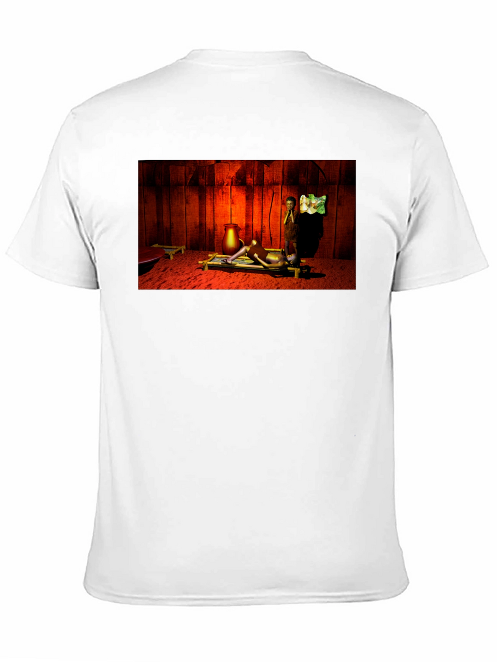 Unique Graphic Tee - Ancient Scene Design