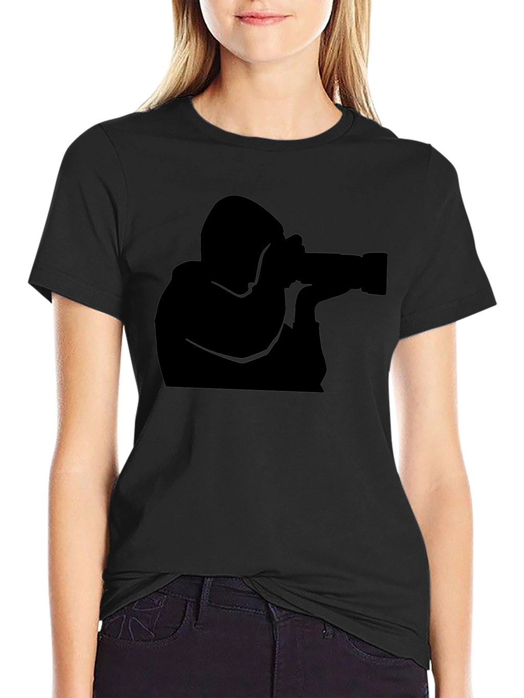 Photographer Silhouette T-Shirt - Black