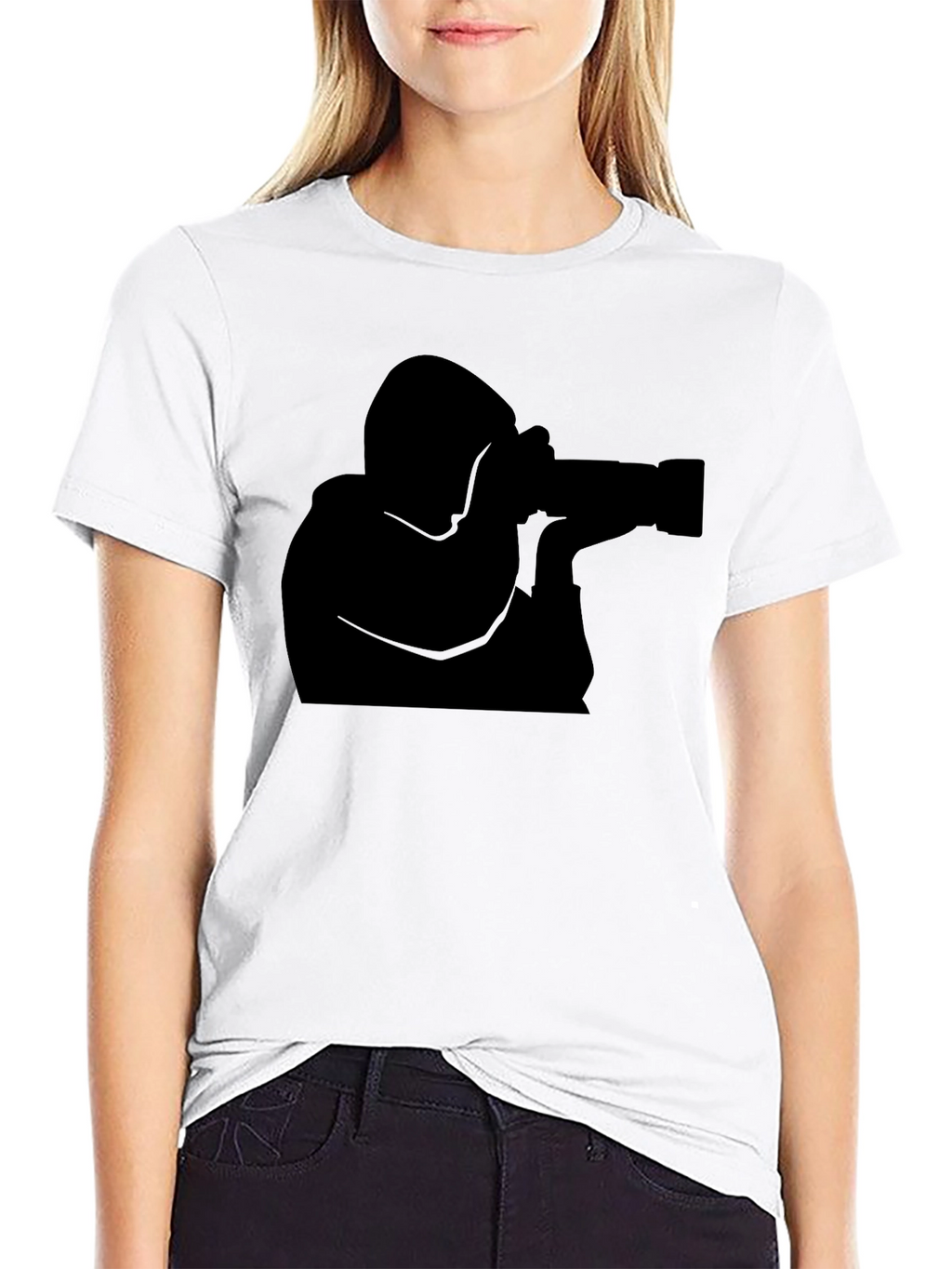 Photographer Silhouette T-Shirt - Black