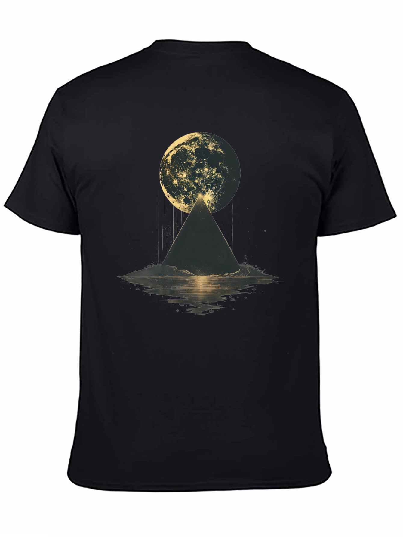 Mystic Moon Pyramid Black T-Shirt