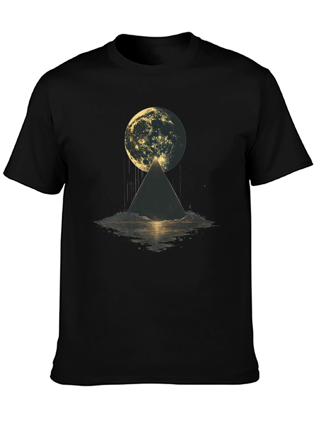 Mystic Moon Pyramid Black T-Shirt