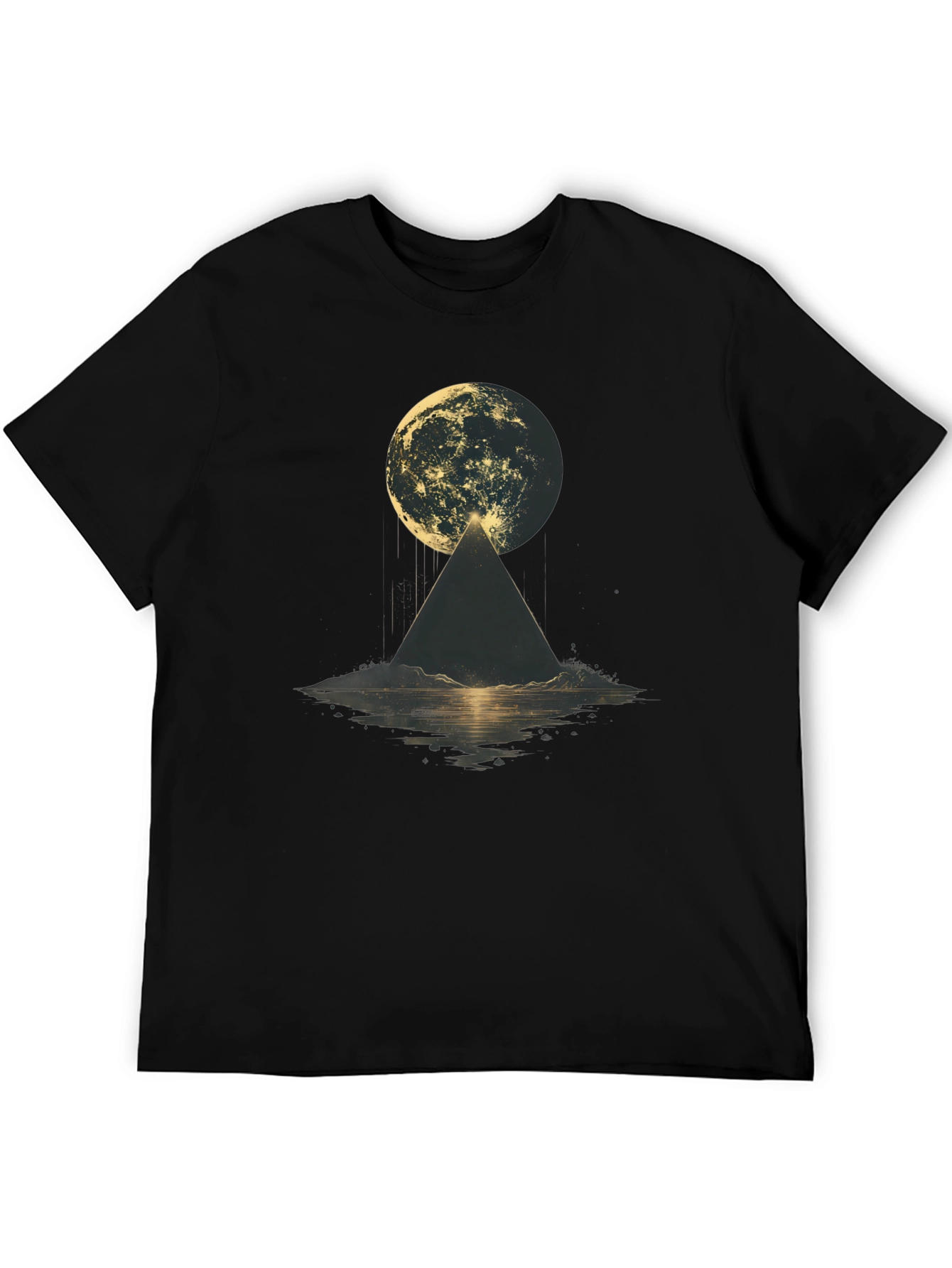 Mystic Moon Pyramid Black T-Shirt