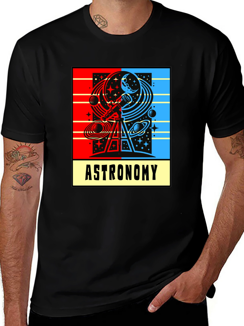 Astronomy Graphic T-Shirt - Celestial Design