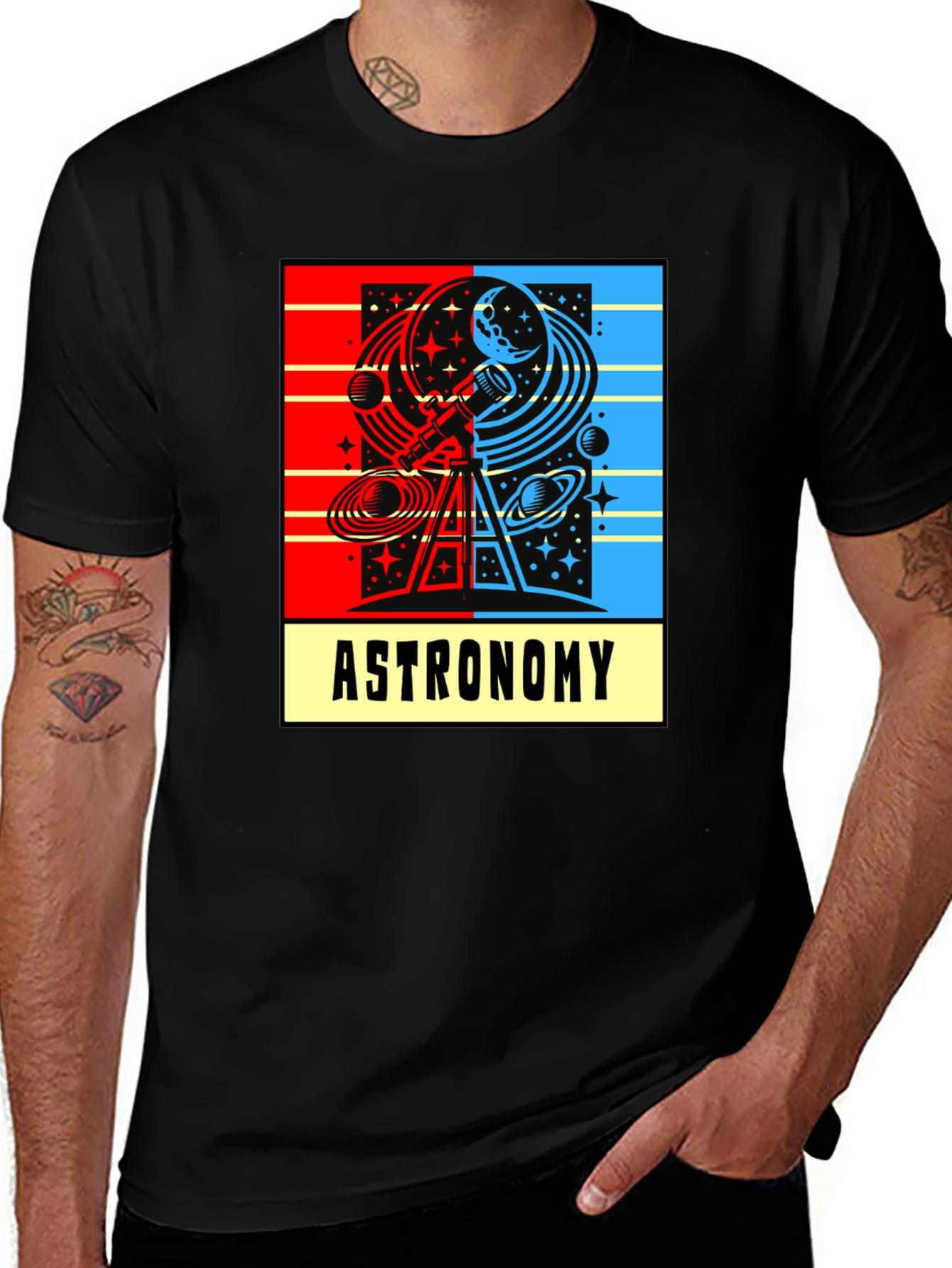 Astronomy Graphic T-Shirt - Celestial Design