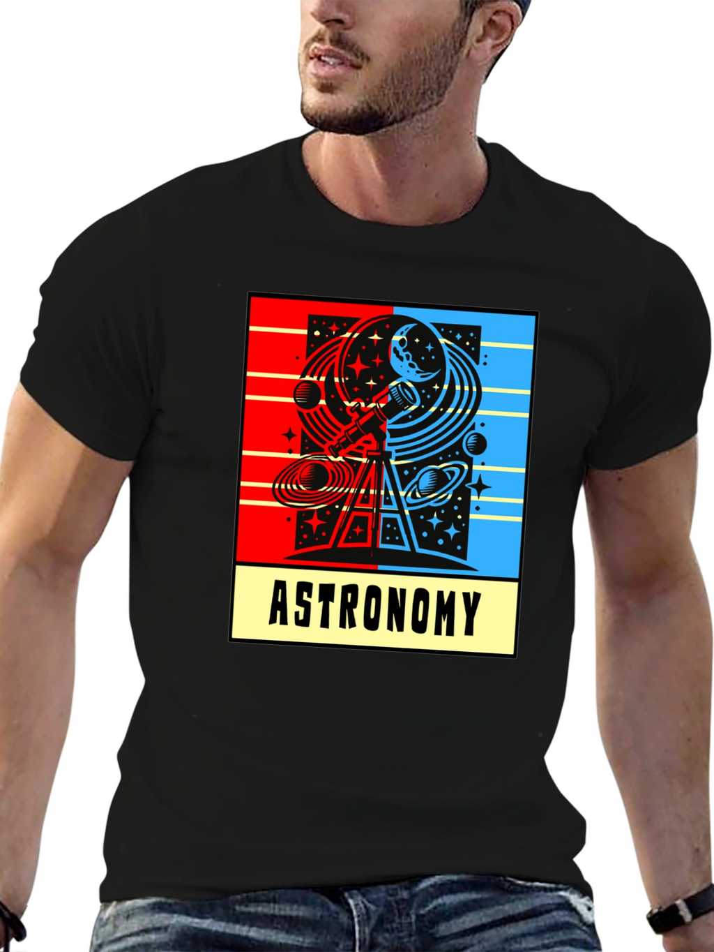 Astronomy Graphic T-Shirt - Celestial Design