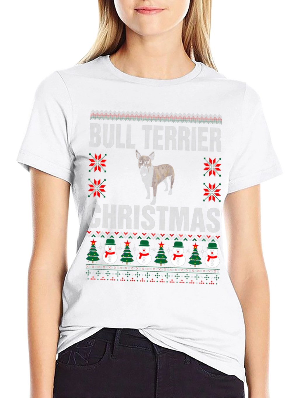 Bull Terrier Christmas Ugly Sweater T-Shirt