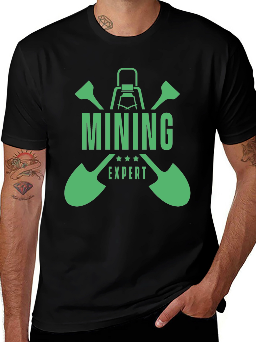 Mining Expert Graphic T-Shirt - Black