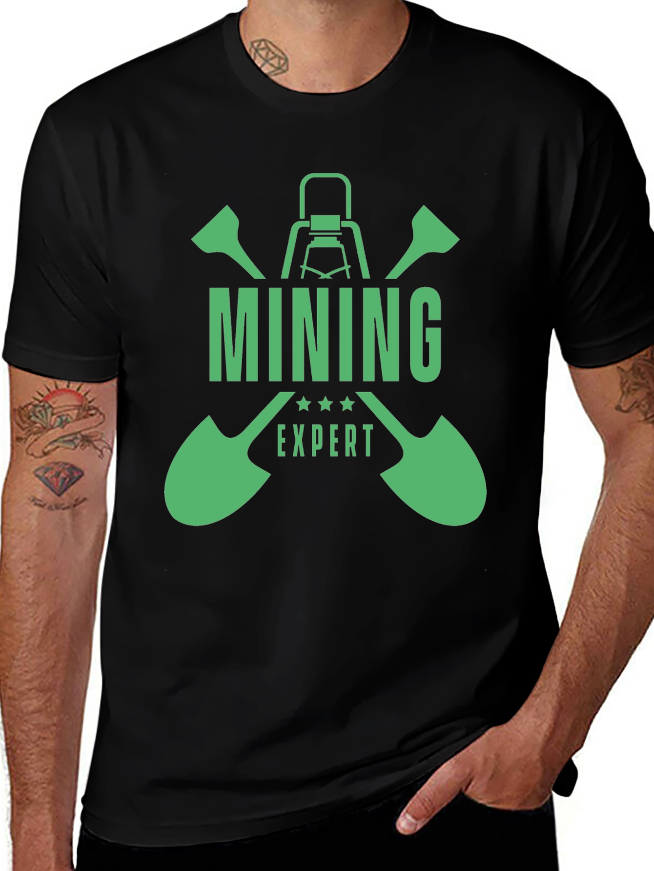 Mining Expert Graphic T-Shirt - Black