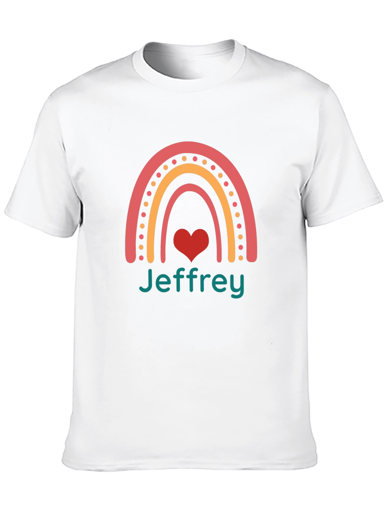Jeffrey Rainbow Heart Graphic Tee - Black