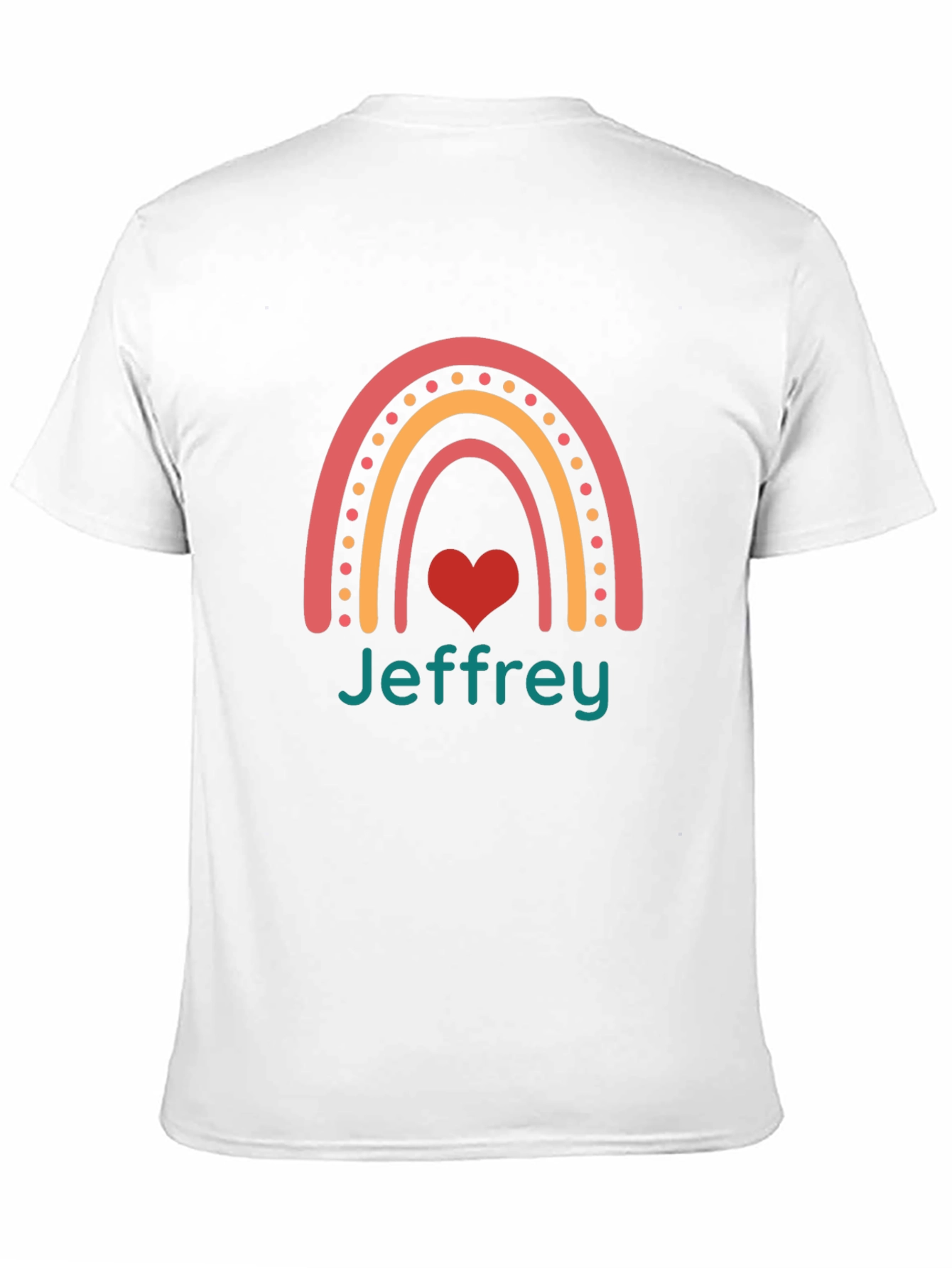 Jeffrey Rainbow Heart Graphic Tee - Black