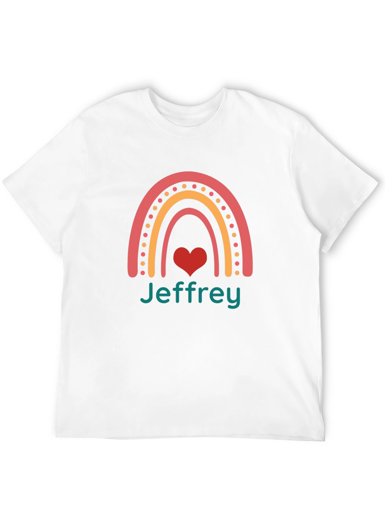 Jeffrey Rainbow Heart Graphic Tee - Black