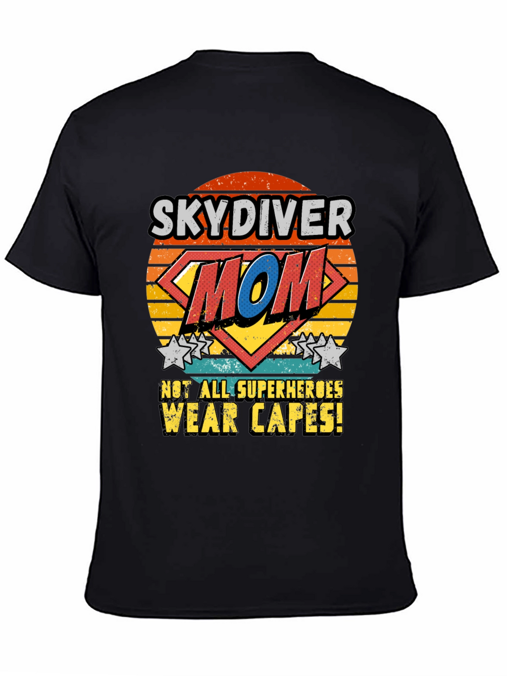 Skydiver Mom T-Shirt - Superhero Design