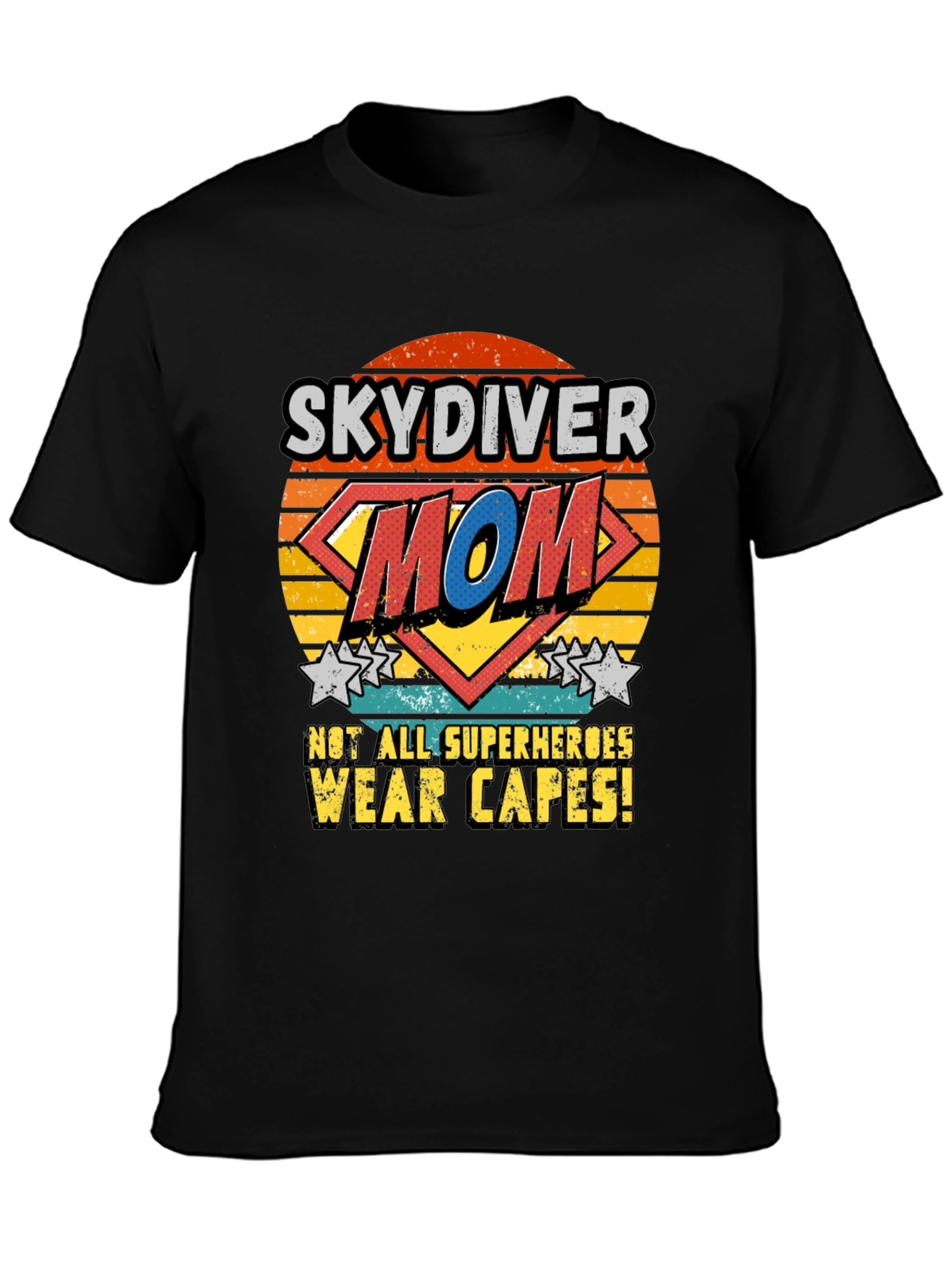 Skydiver Mom T-Shirt - Superhero Design