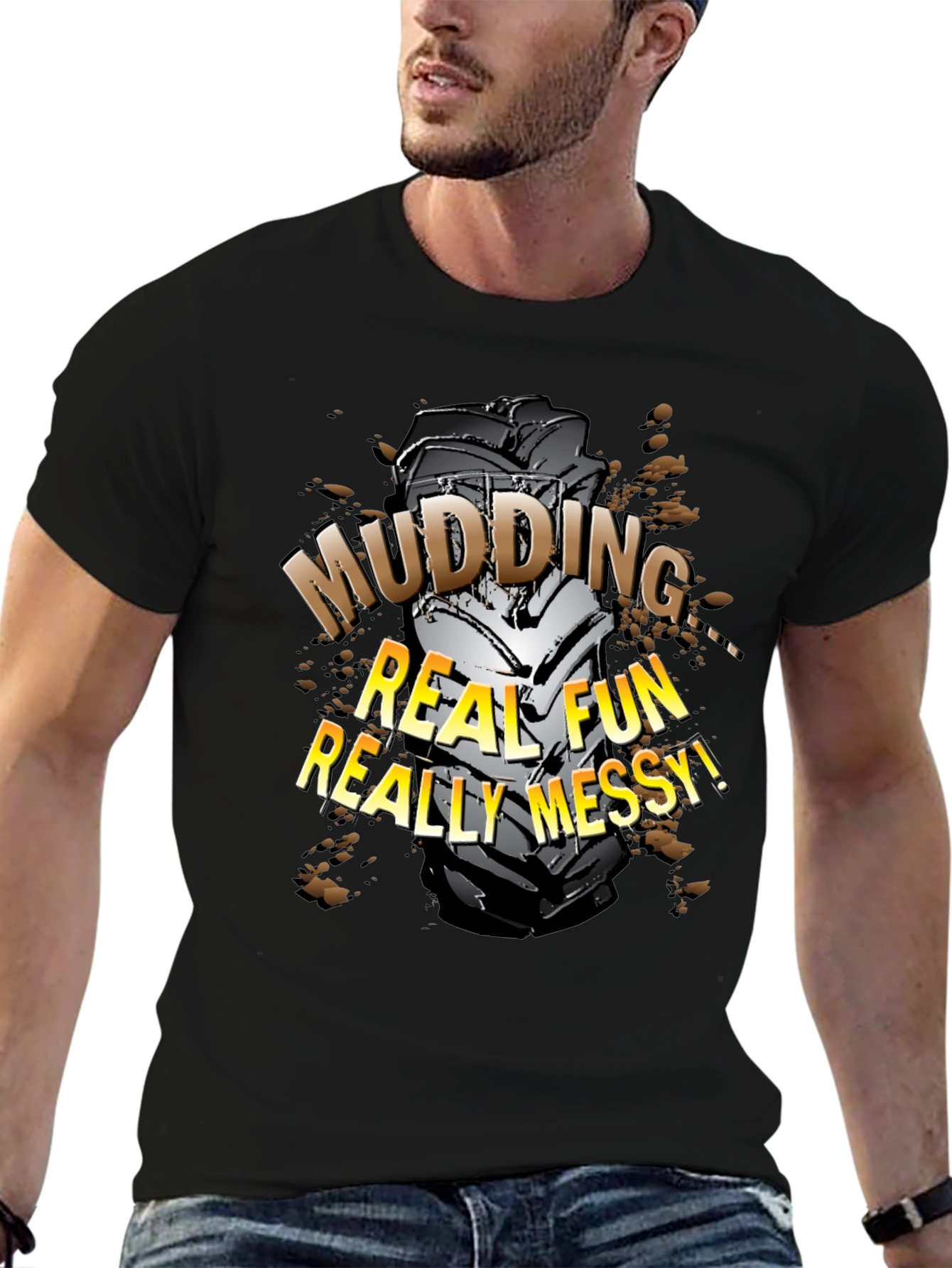 Mudding Fun Black T-Shirt