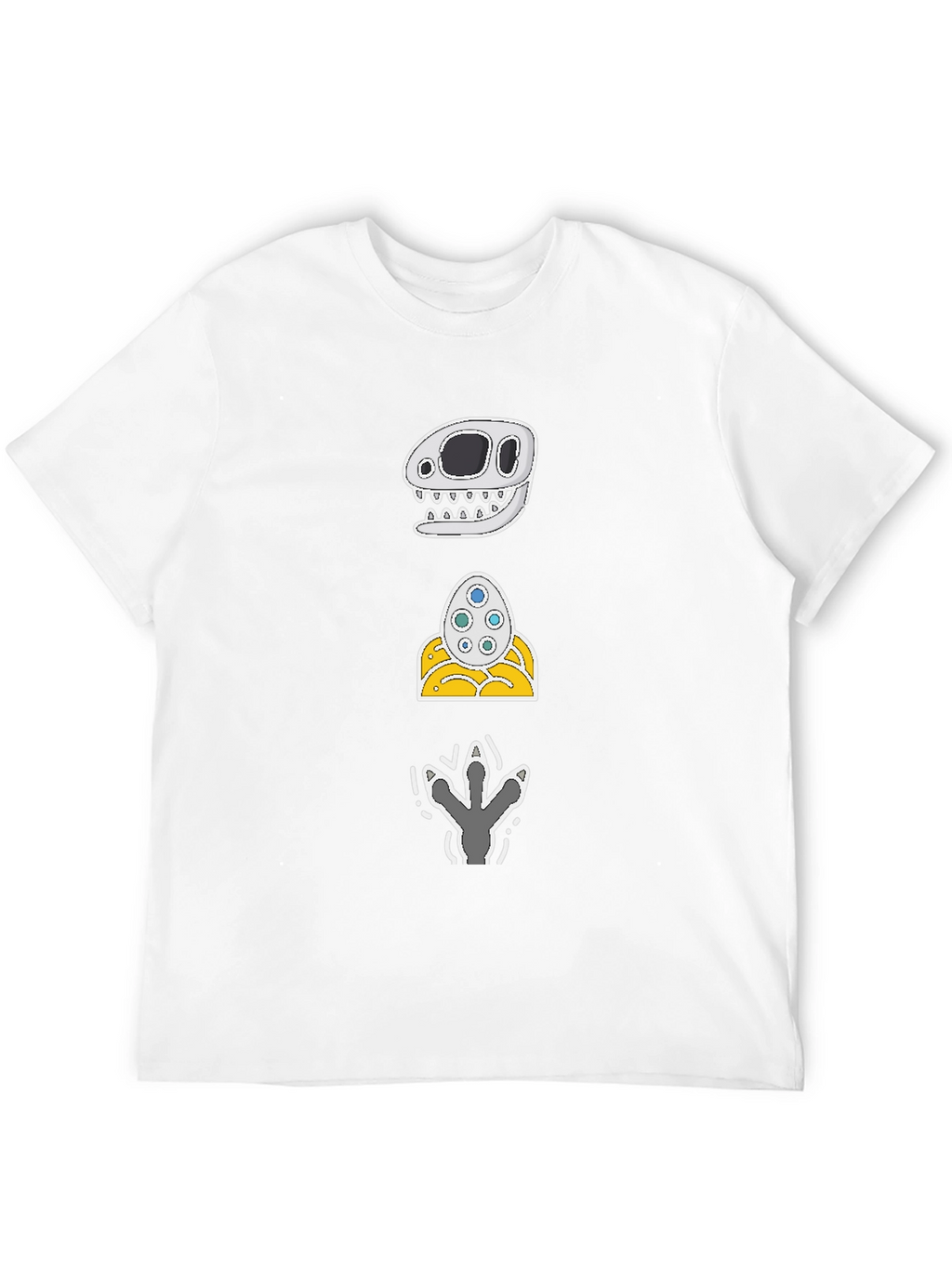 Dino Skull Egg Footprint Graphic Tee