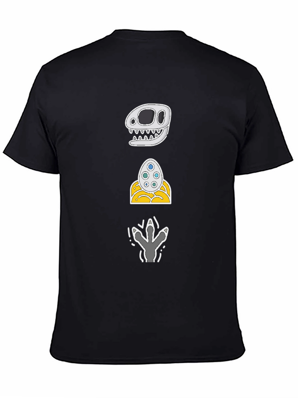 Dino Skull Egg Footprint Graphic Tee