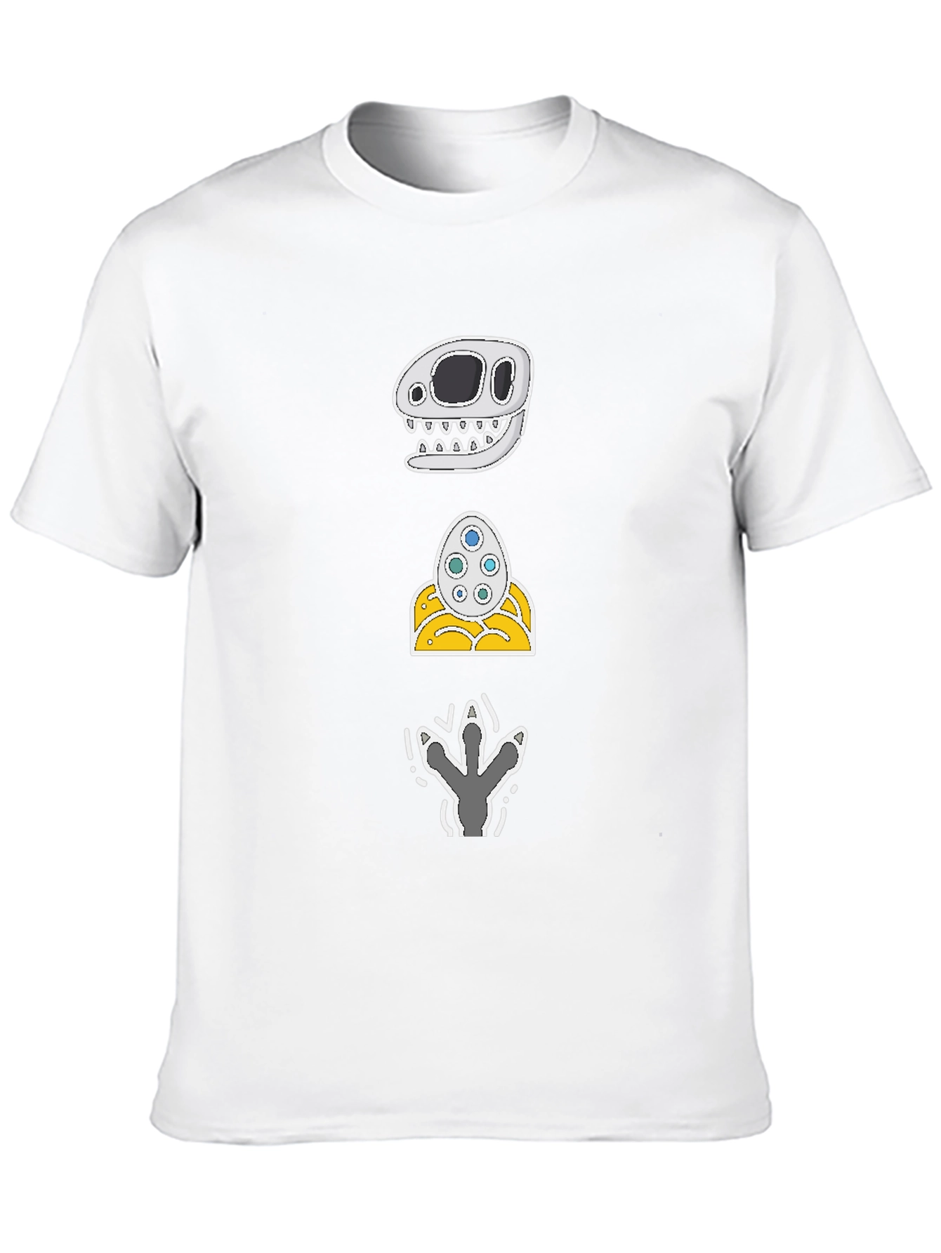 Dino Skull Egg Footprint Graphic Tee