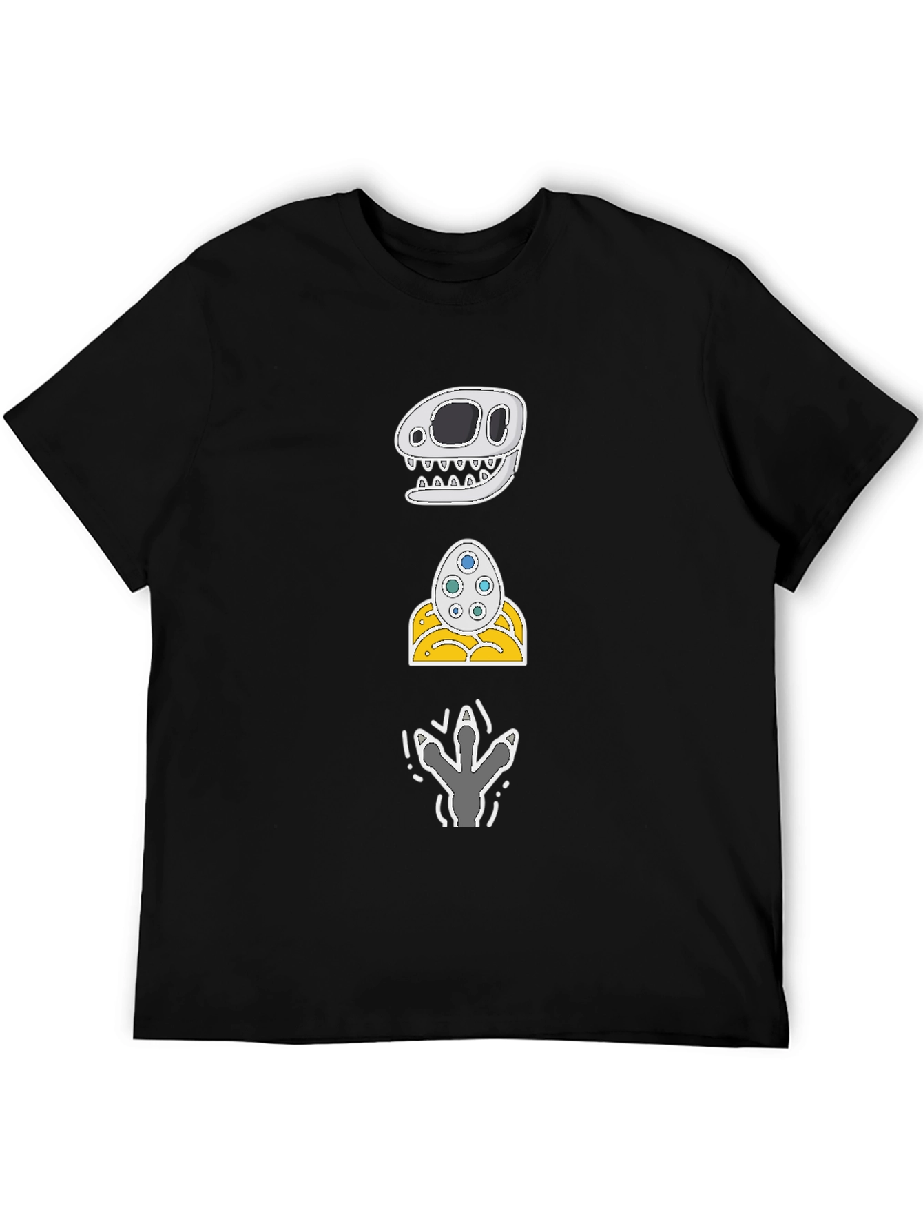 Dino Skull Egg Footprint Graphic Tee
