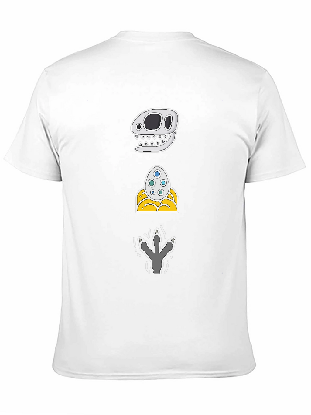 Dino Skull Egg Footprint Graphic Tee