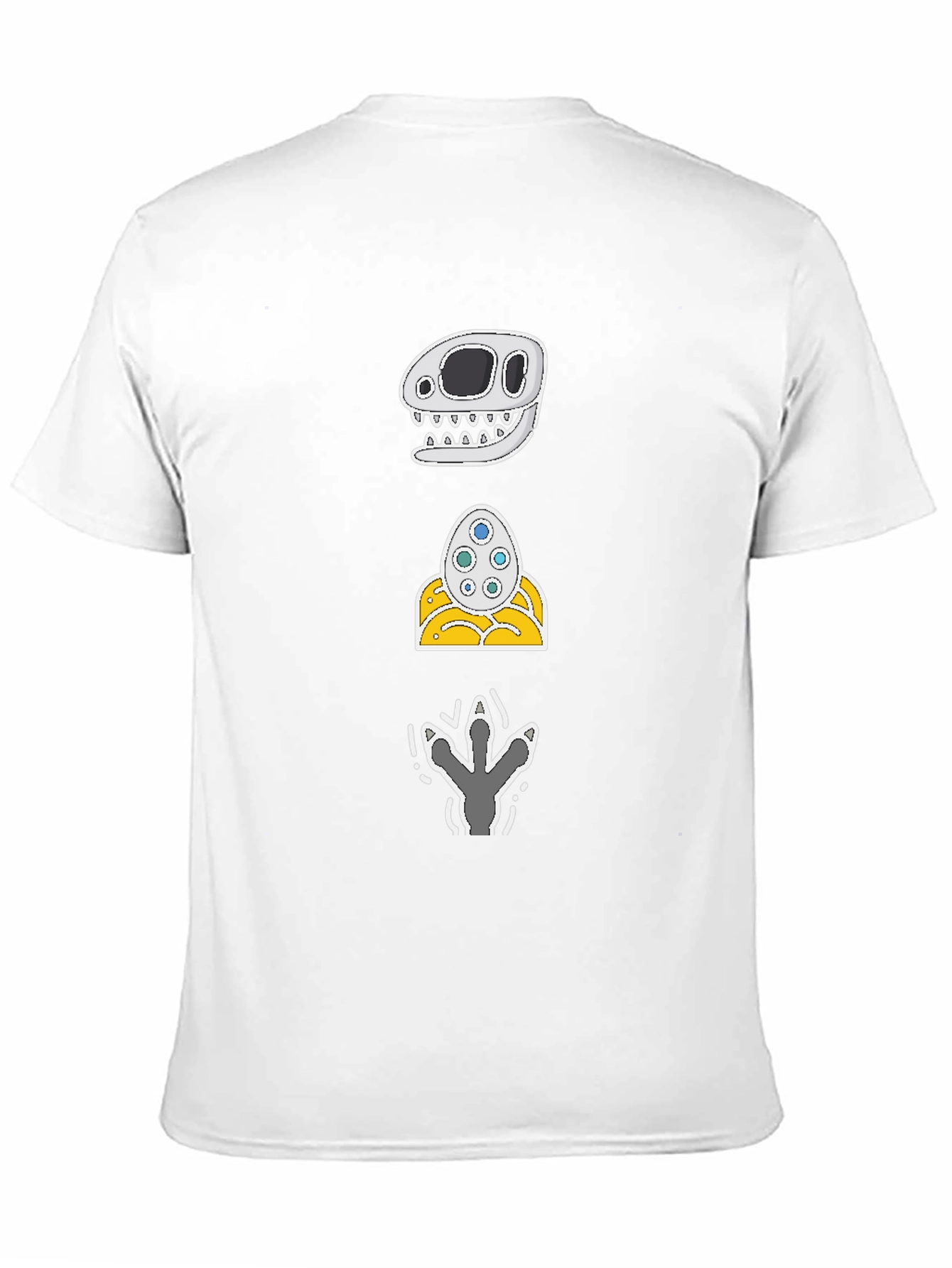 Dino Skull Egg Footprint Graphic Tee