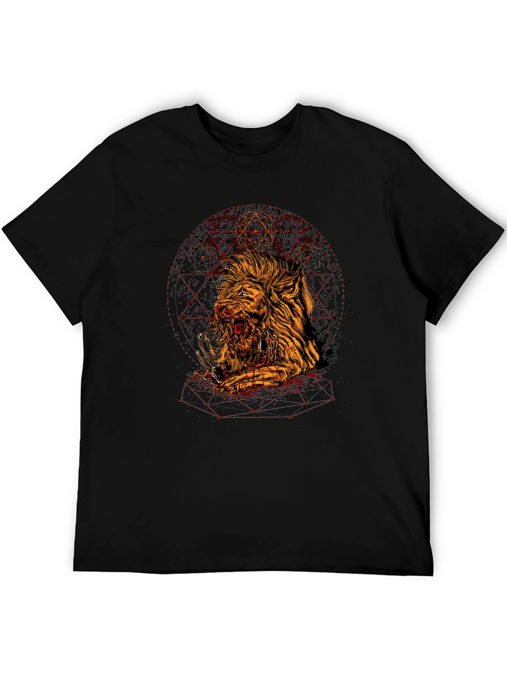 Graphic Print Tee - Lion Zombie