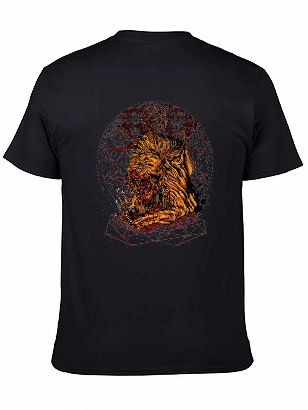 Graphic Print Tee - Lion Zombie