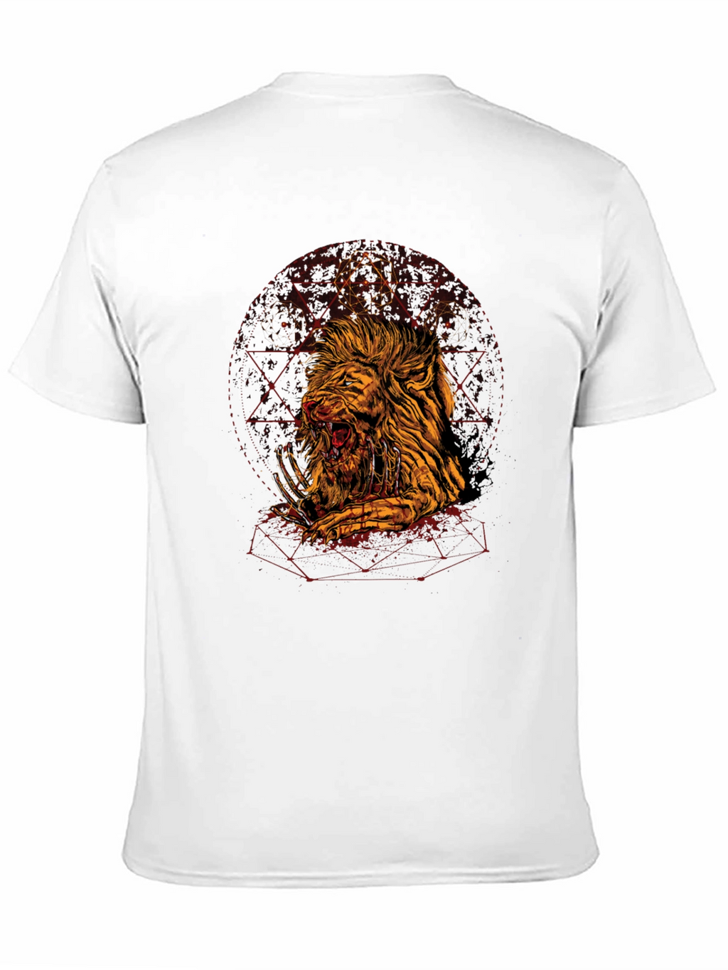 Graphic Print Tee - Lion Zombie