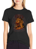 Graphic Print Tee - Lion Zombie