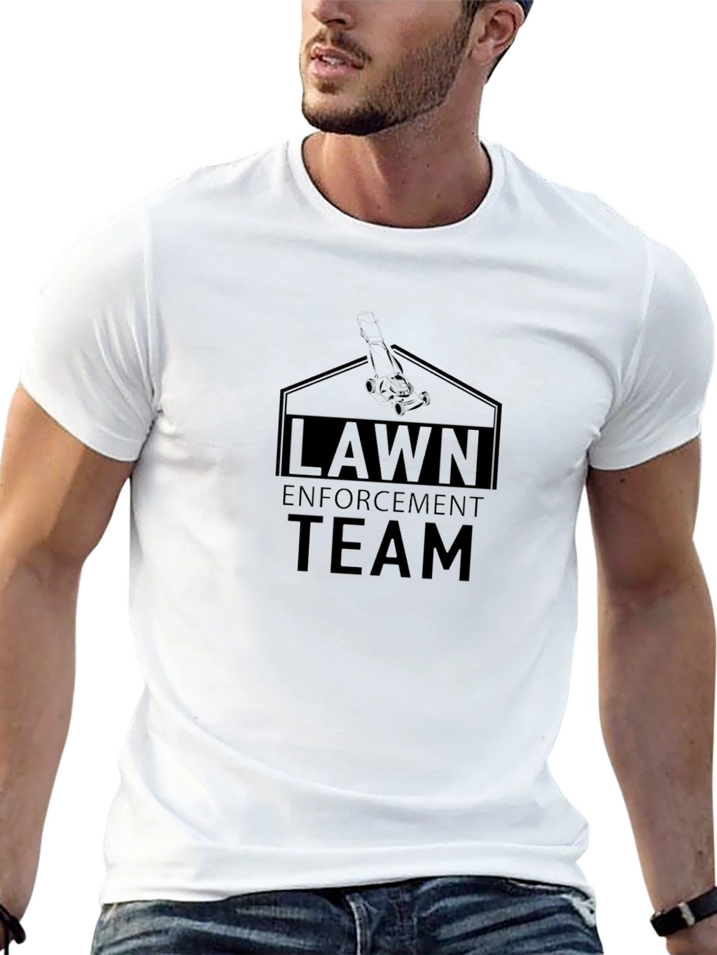 Lawn Enforcement Team Graphic Tee - Black T-Shirt
