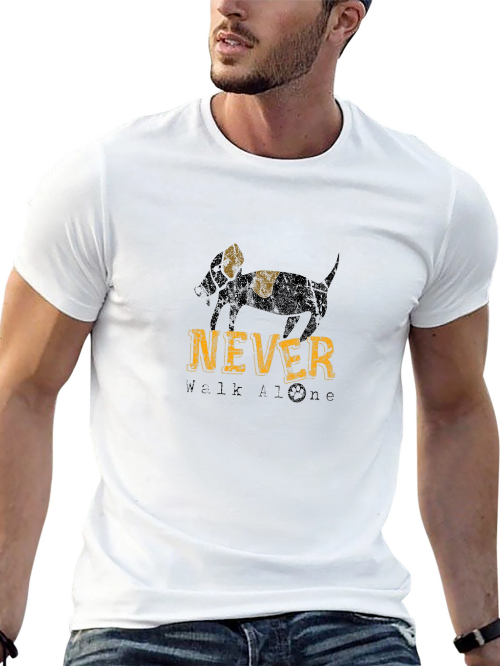 Never Walk Alone Dog Graphic Tee