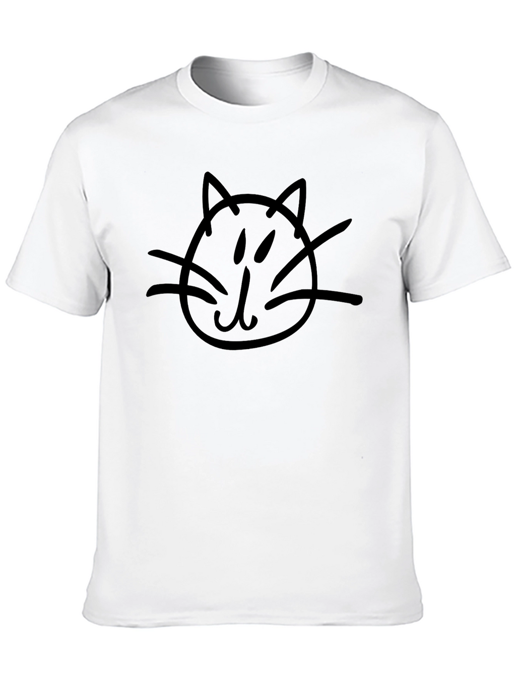 Cat Doodle Black T-Shirt - Casual Style