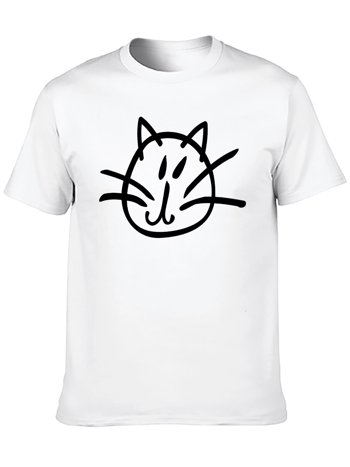 Cat Doodle Black T-Shirt - Casual Style