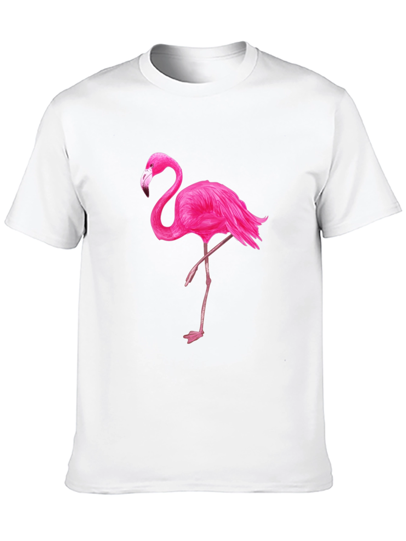 Black T-Shirt with Pink Flamingo Graphic