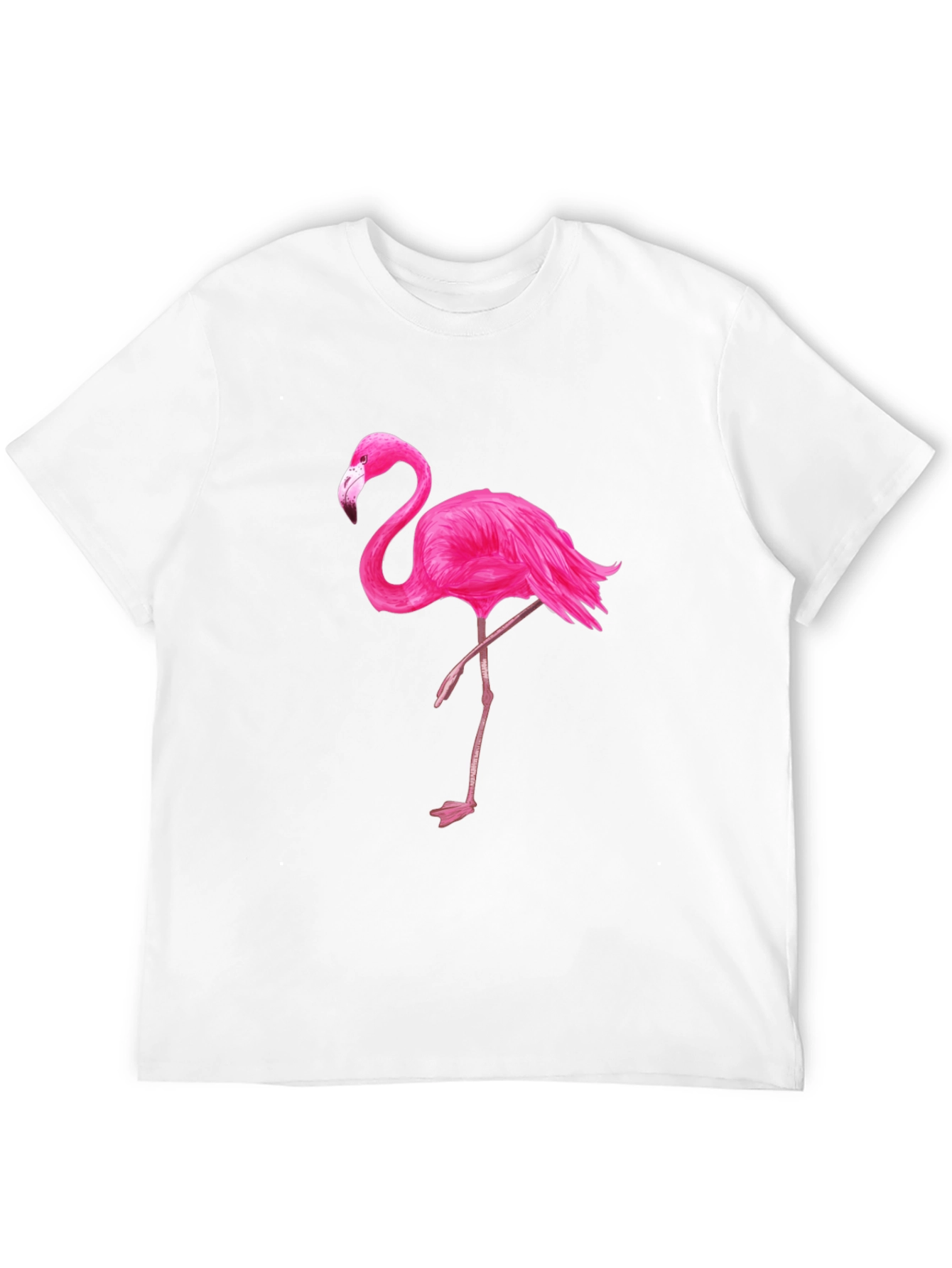 Black T-Shirt with Pink Flamingo Graphic