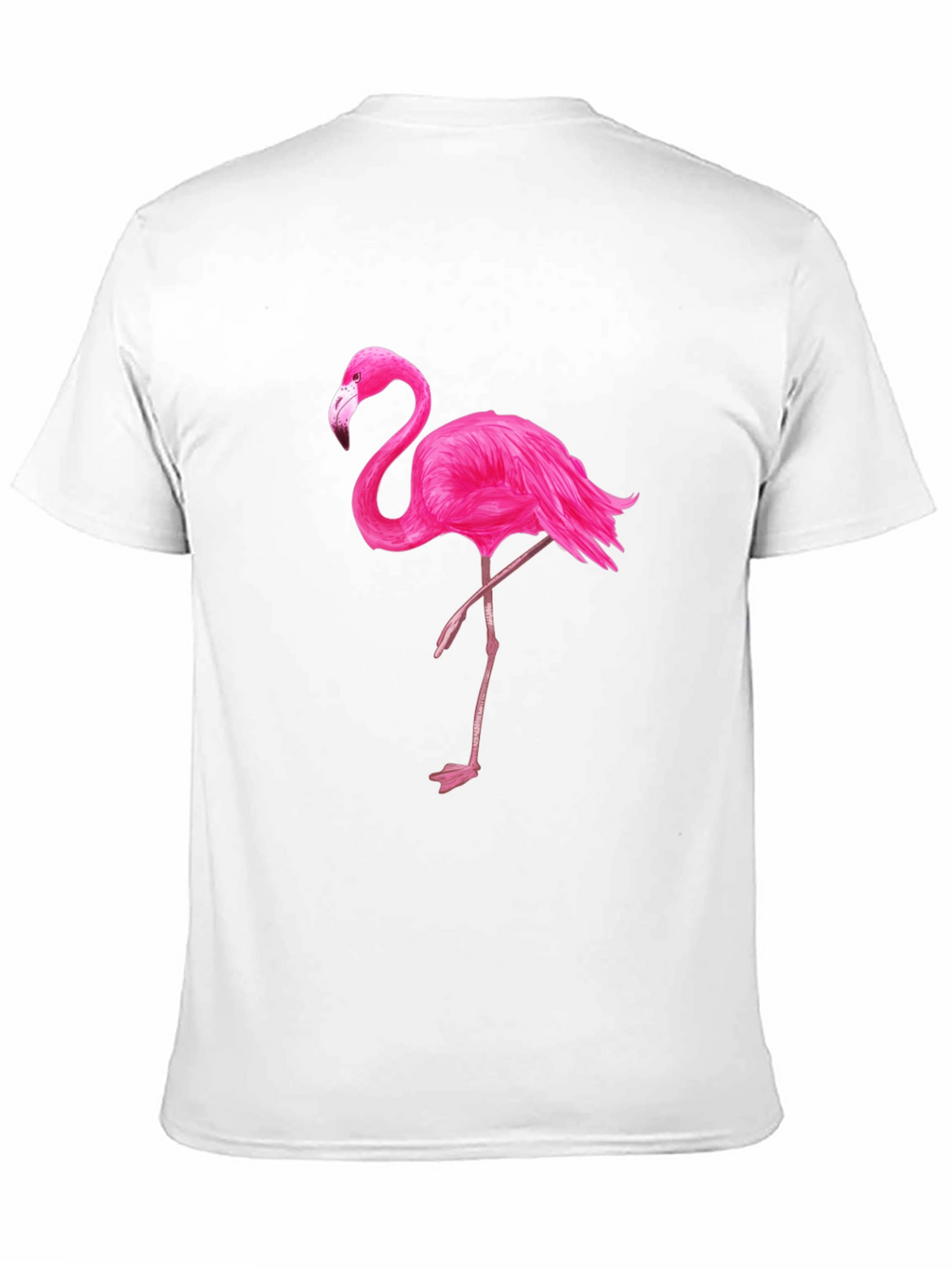 Black T-Shirt with Pink Flamingo Graphic