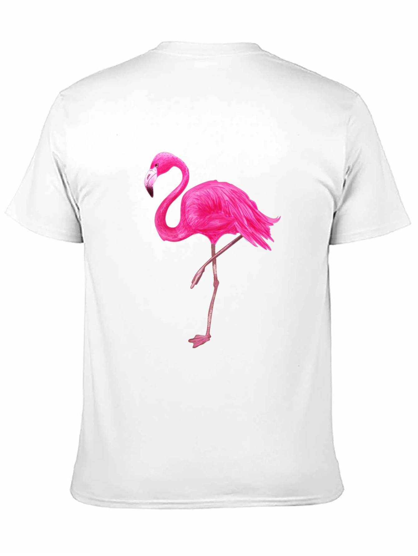 Black T-Shirt with Pink Flamingo Graphic