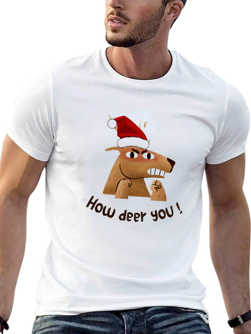 Grumpy Reindeer Christmas T-Shirt