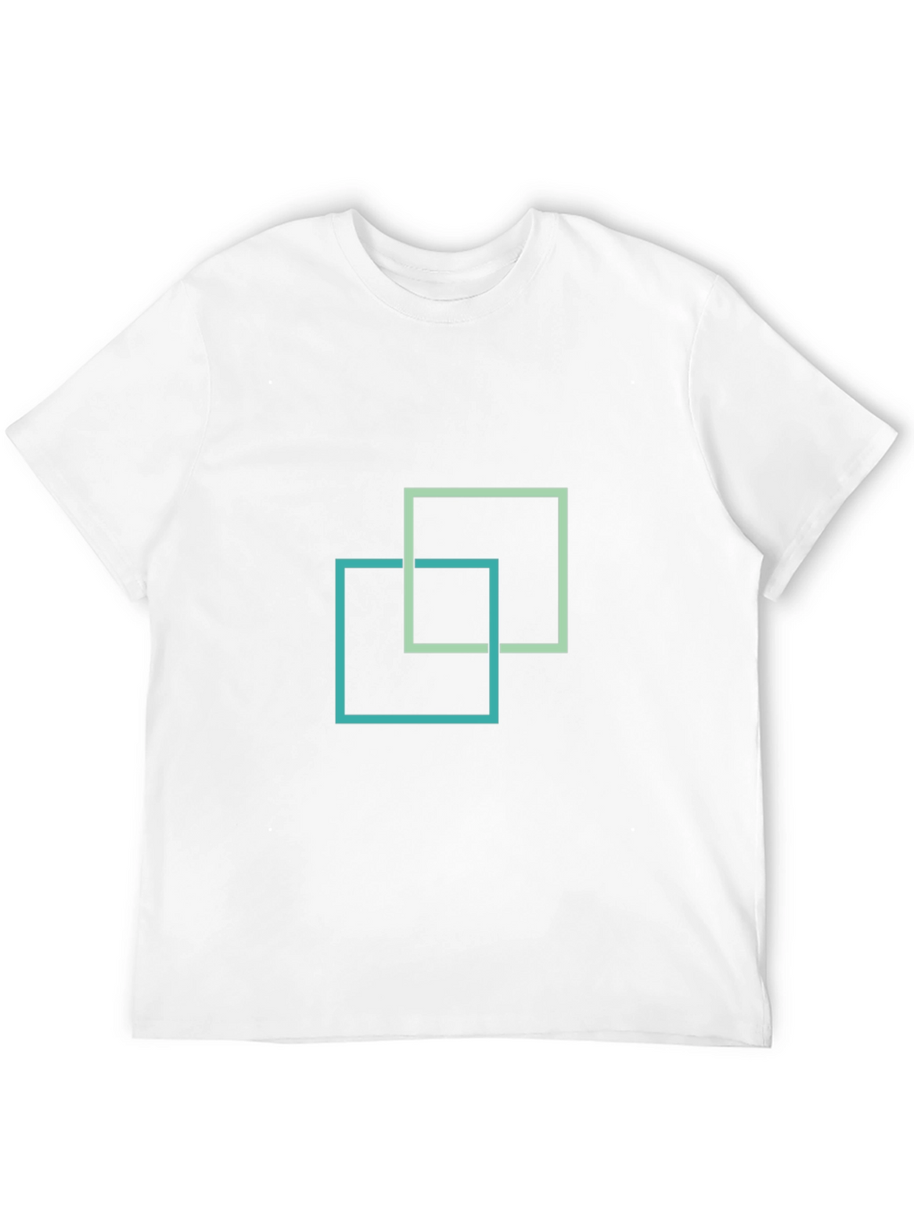 Abstract Squares Graphic Black T-Shirt