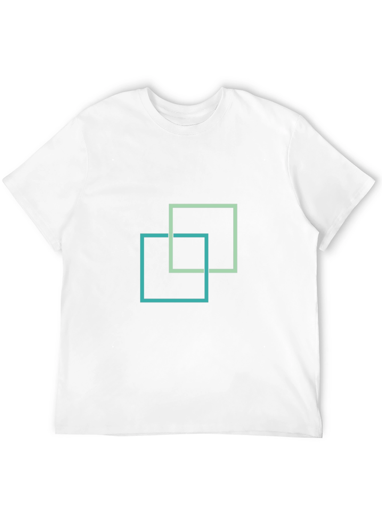 Abstract Squares Graphic Black T-Shirt