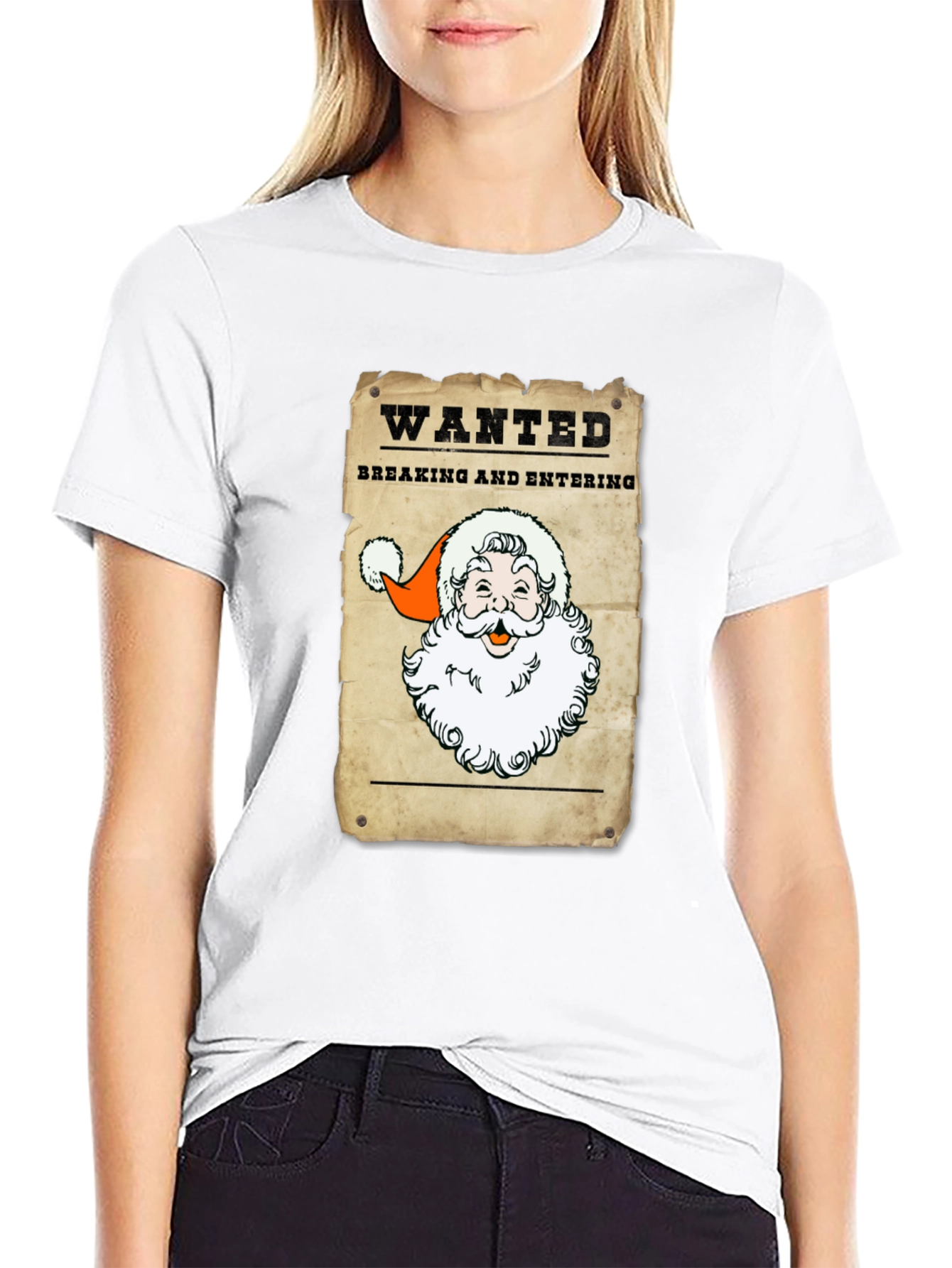 Wanted Santa T-Shirt - Breaking and Entering